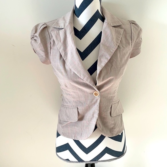 Rampage Plaid Blazer - Picture 1 of 5